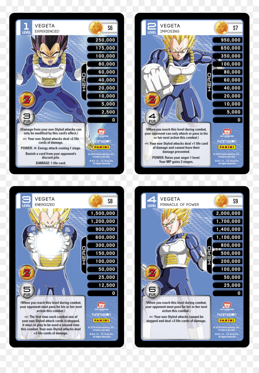 Vegeta Dbz Panini, HD Png Download - dbz cooler png