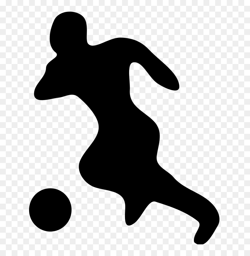 صورة ظل لاعب, HD Png Download - soccer girl png