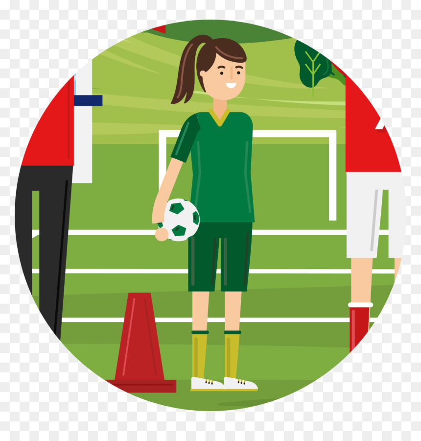 Illustration, HD Png Download - soccer girl png