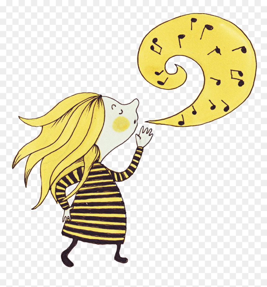 Cartoon, HD Png Download - girl singing png