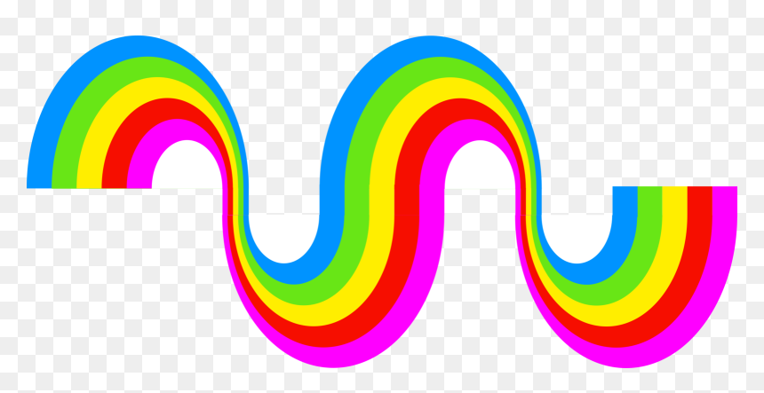 Swirly Rainbow, HD Png Download - colorful lines png