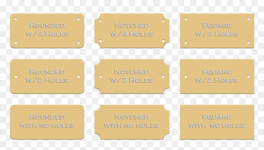 Gold Brass Plates For Engraving, HD Png Download - blank dog tags png