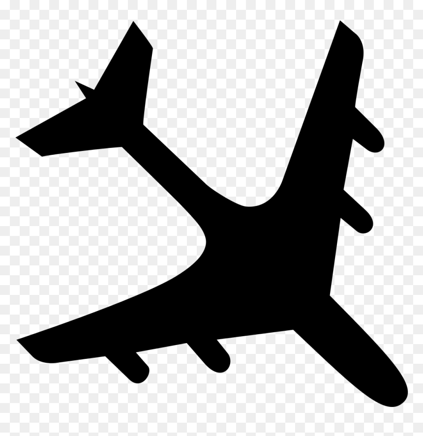 Airplane Black, HD Png Download - black airplane png