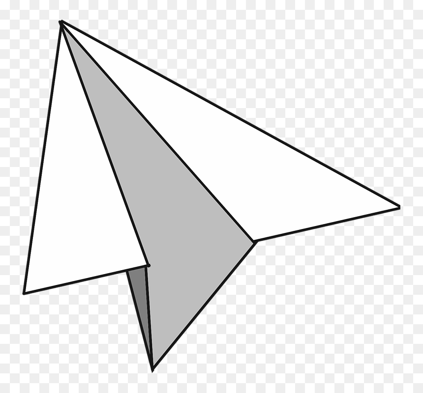 Бумажные Самолетики Пнг, HD Png Download - black airplane png