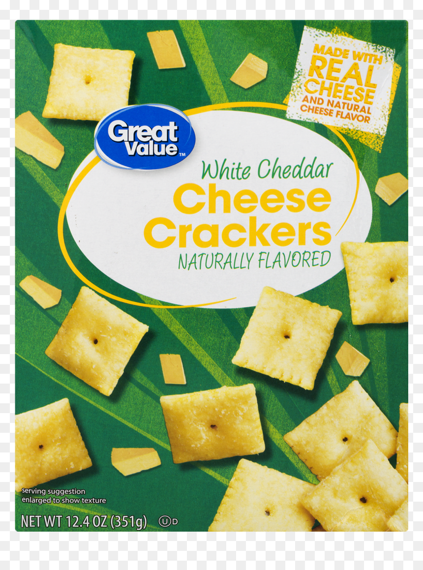 Great Value White Cheddar Cheez Its, HD Png Download - saltine cracker png