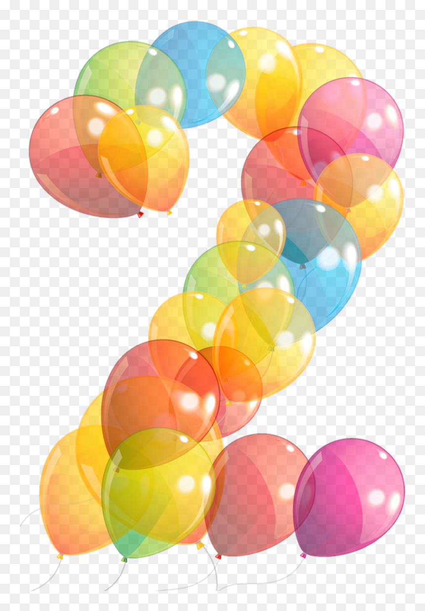 Number 2 Balloon Png, Transparent Png - orange balloon png