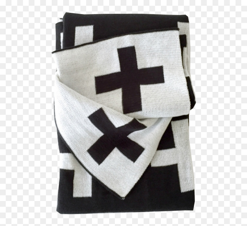 Deken Zwart Wit Kruis, HD Png Download - modern cross png