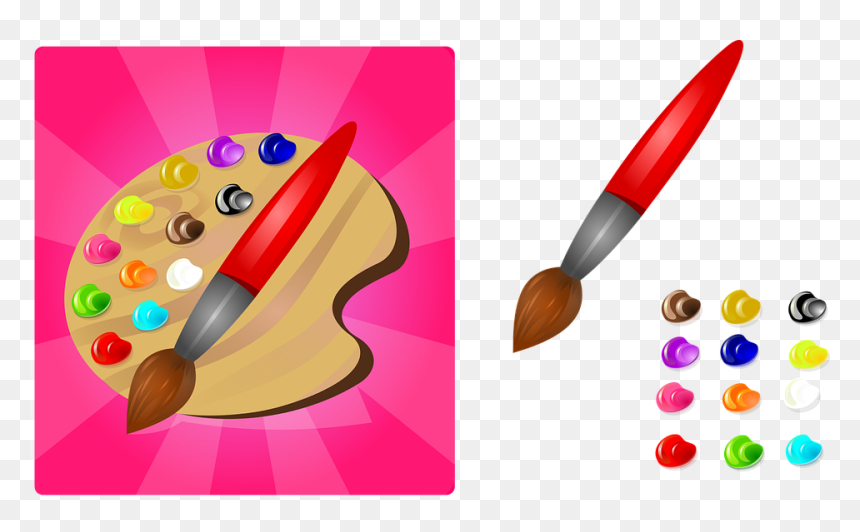 Paleta De Colores Herramienta, HD Png Download - painters pallet png