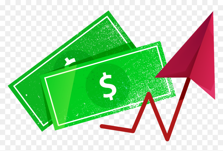 Dollar - Money Growth Logo, HD Png Download - green dollar signs png