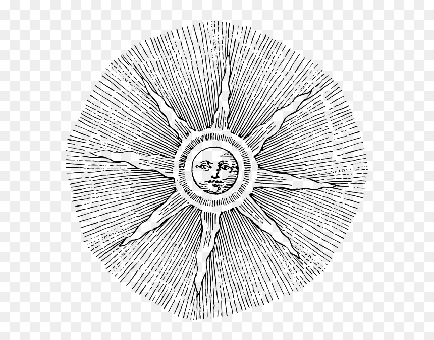 Sun Black And White Illustration, HD Png Download - sun illustration png