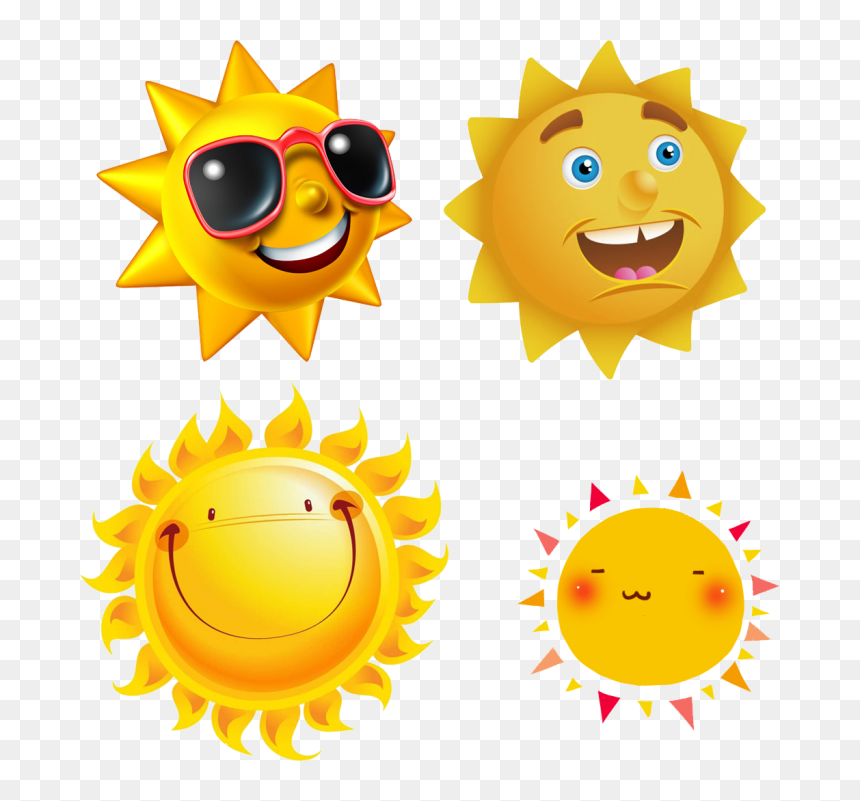 Sun Wearing A Crown, HD Png Download - sun illustration png