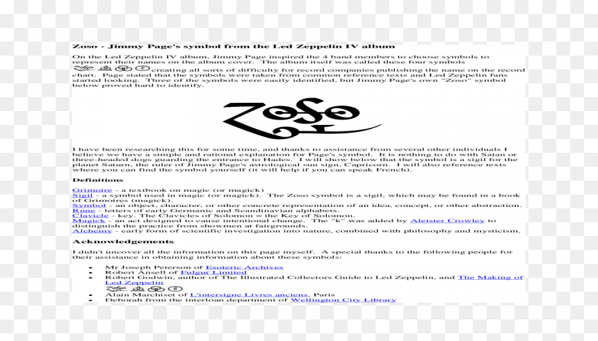 Document, HD Png Download - led zeppelin symbols png