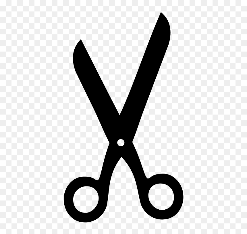 Scissors Silhouette Png, Transparent Png - gold scissors png