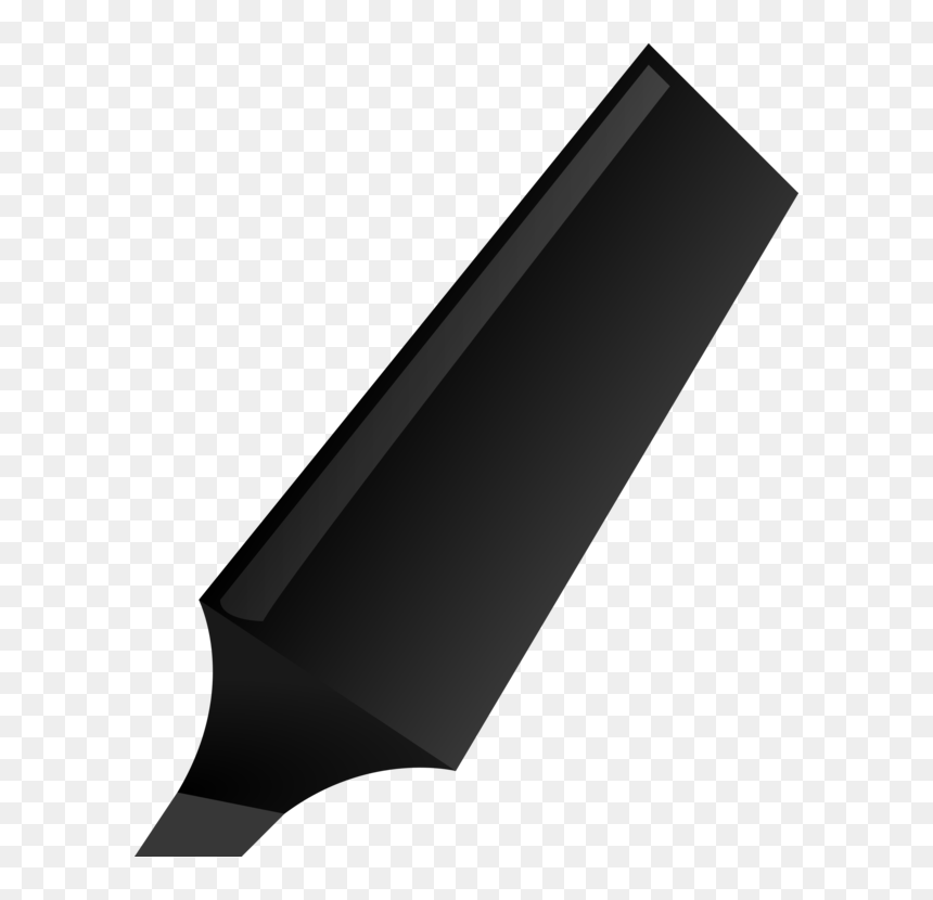 Highlighter Black And White, HD Png Download - black marker png