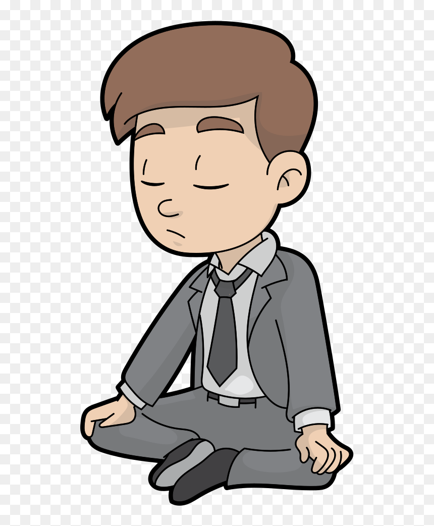 Meditation Cartoon, HD Png Download - cartoon guy png