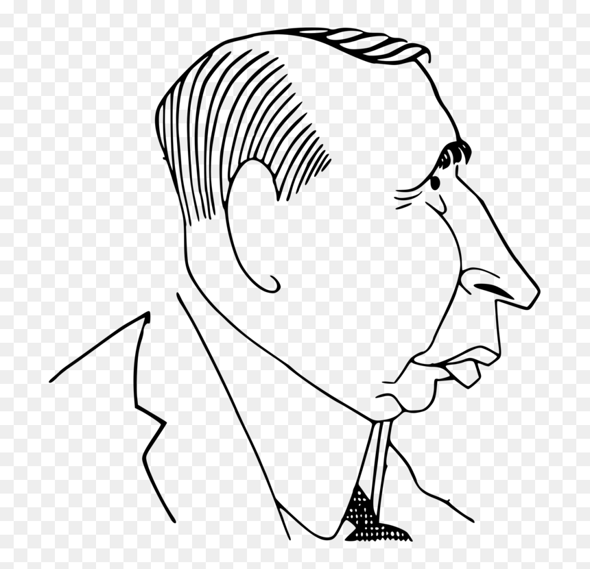 Middle Aged Man Clipart Black And White, HD Png Download - cartoon paper png