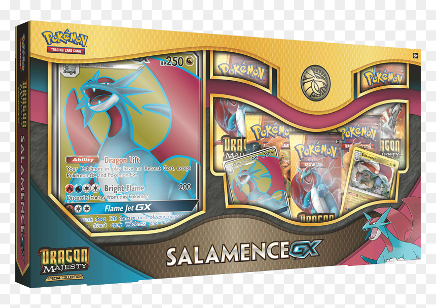 Pokemon Salamence Gx Box, HD Png Download - kingdra png
