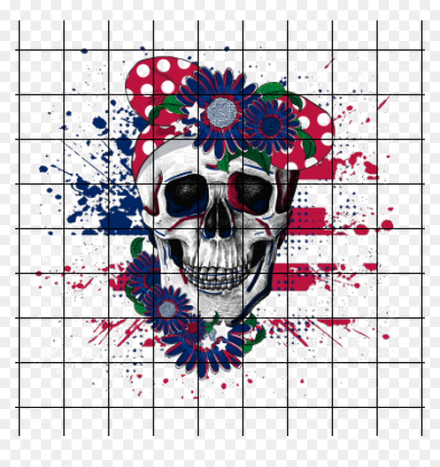 Sugar Skulls T Shirt Transfers, HD Png Download - sugar skulls png