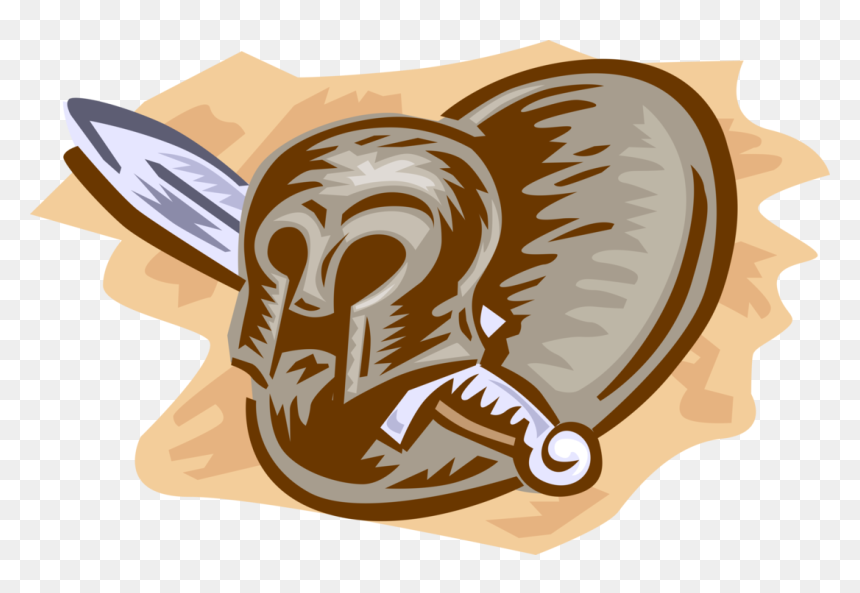 Illustration, HD Png Download - warrior helmet png