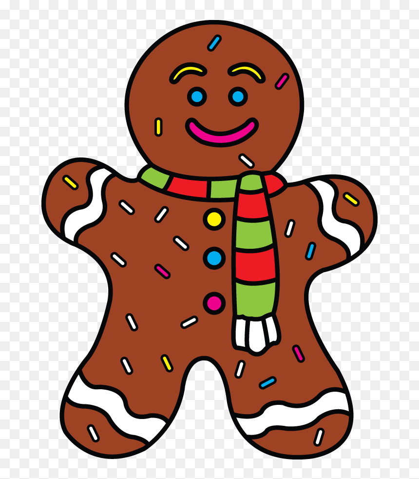 Drawing Of Gingerbread Man, HD Png Download - gingerbread cookie png