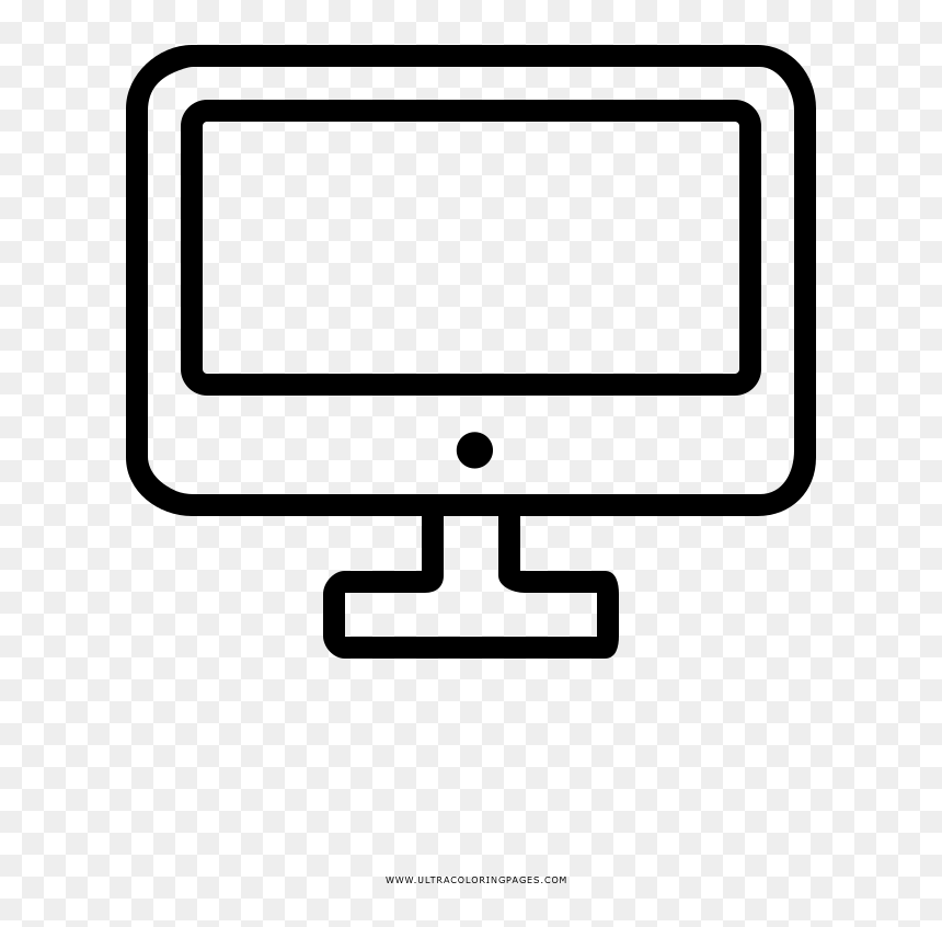 Drawing, HD Png Download - computer outline png