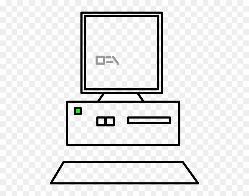 Clip Art, HD Png Download - computer outline png