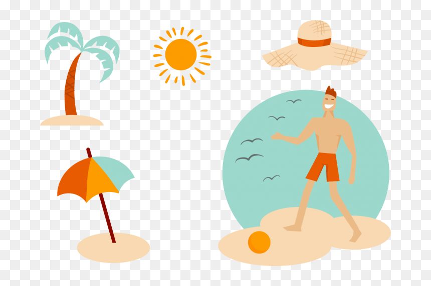 Summer, HD Png Download - beach clip art png