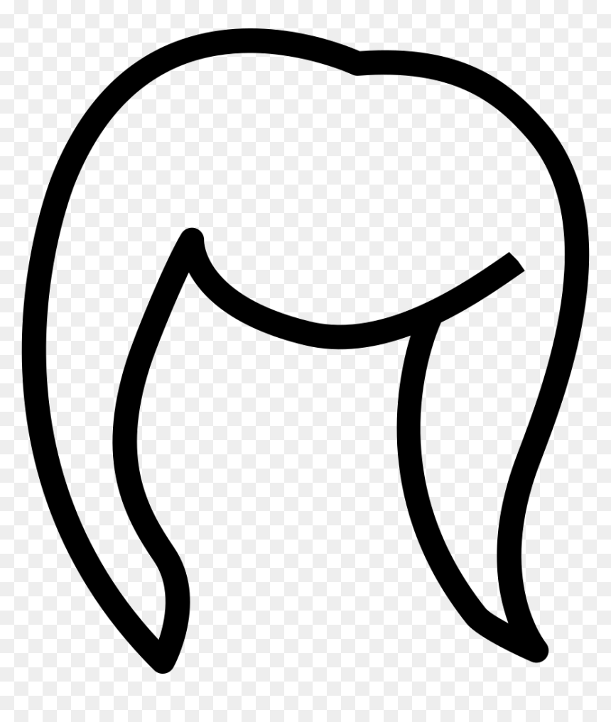 Black And White Hair Outline, HD Png Download - computer outline png