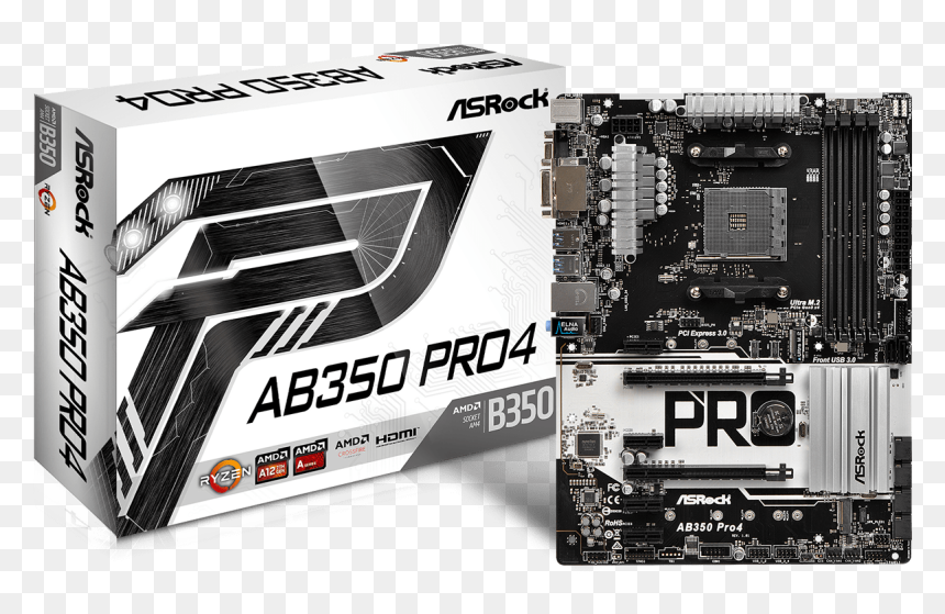 Asrock Ab350 Pro 4, HD Png Download - ryzen png