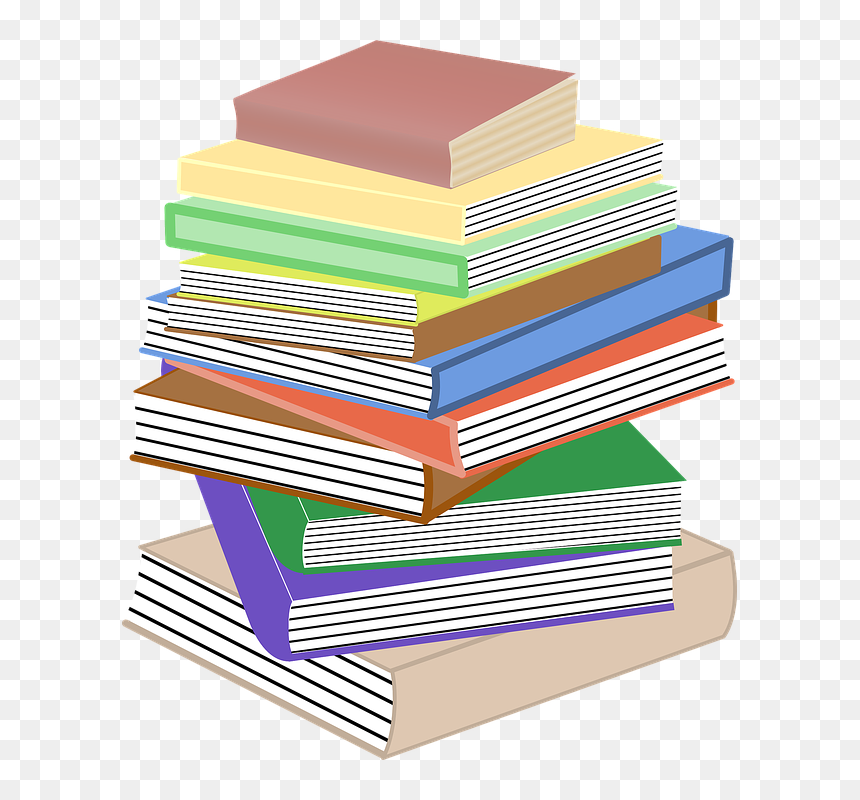 Stack Of Books Clip Art, HD Png Download - cartoon books png