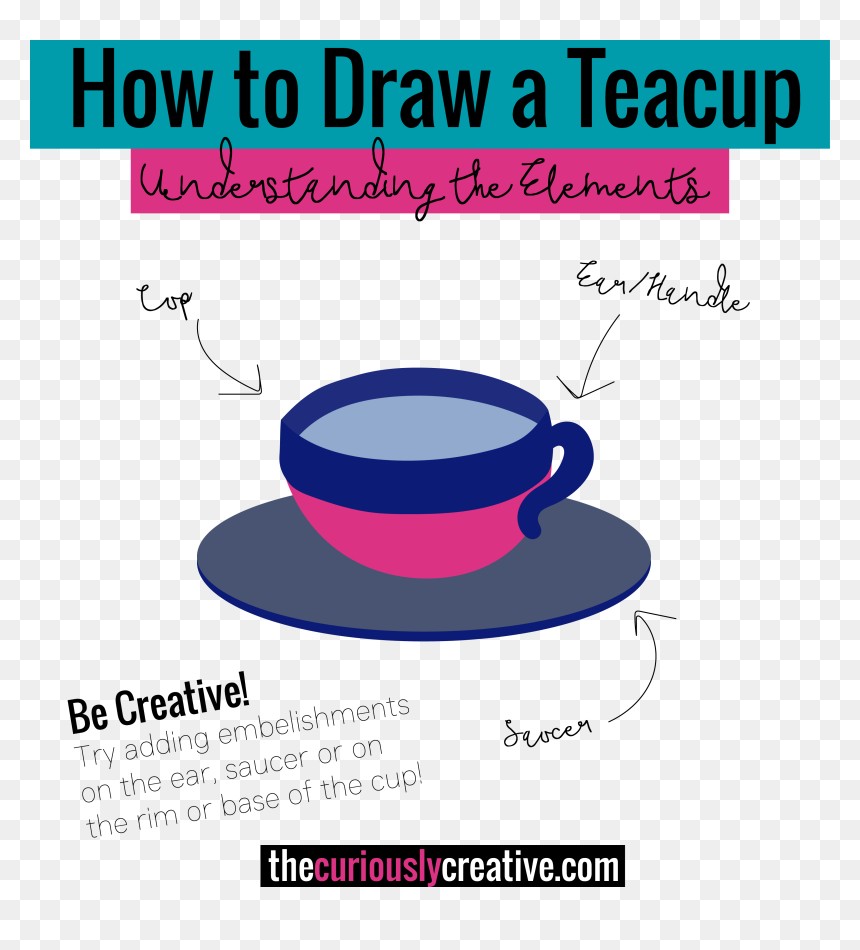 Calligraphy, HD Png Download - teacup drawing png