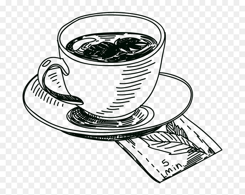 Sketch, HD Png Download - teacup drawing png