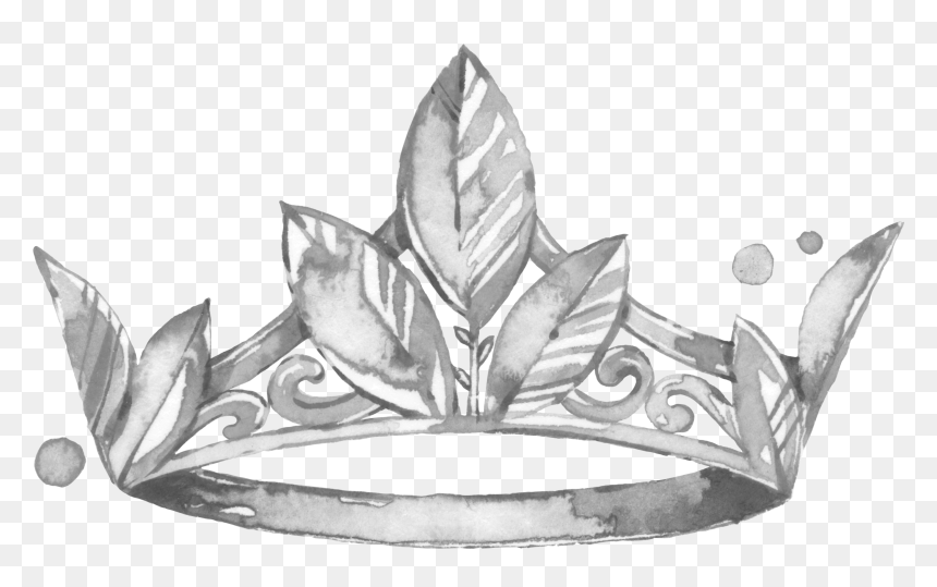 Watercolor Princess Crown, HD Png Download - silver tiara png