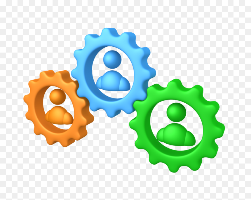 Gears People Png, Transparent Png - 3d people png