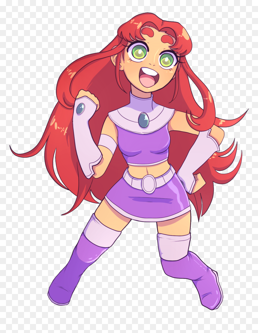 Cartoon, HD Png Download - teen titans starfire png