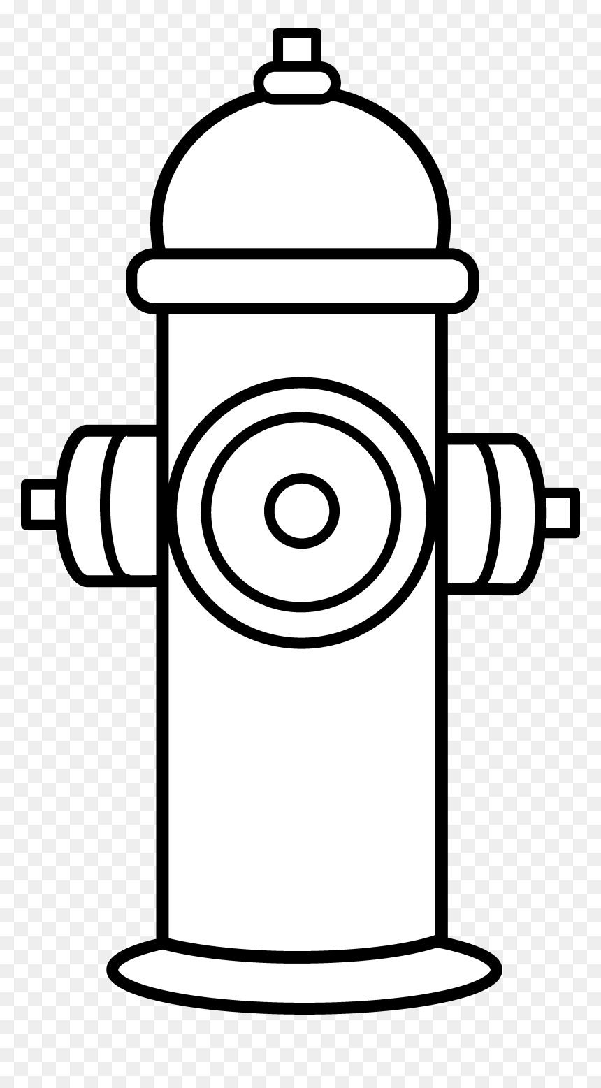 Fire Hydrant Black And White, HD Png Download - flame drawing png