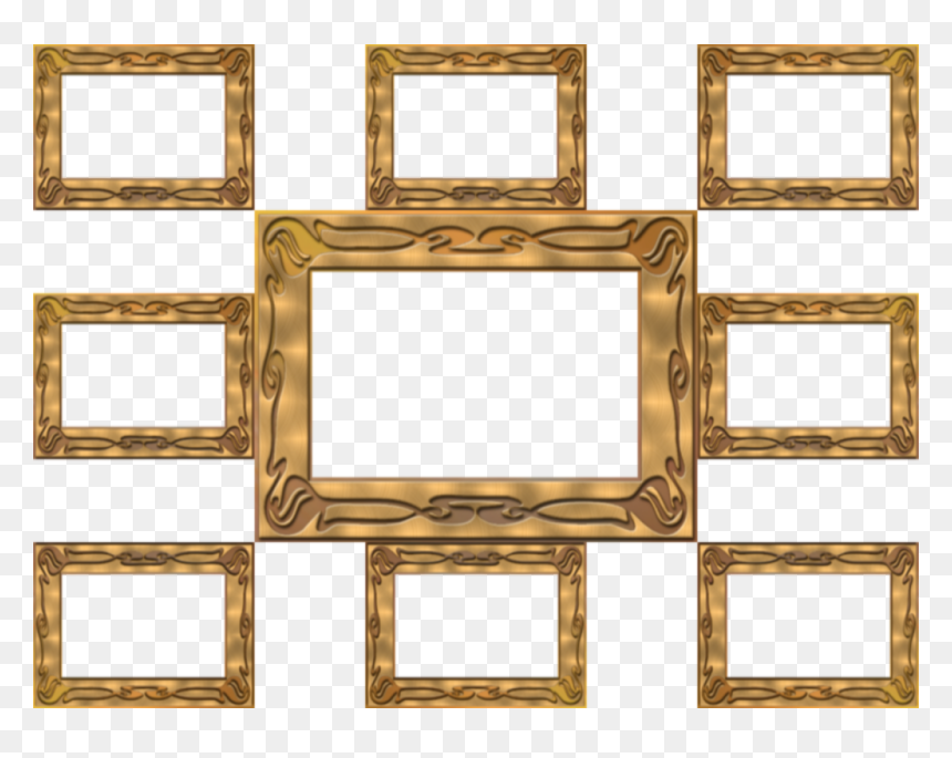 Motif, HD Png Download - gold picture frames png