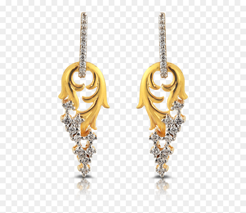 Earrings, HD Png Download - dripping diamond png