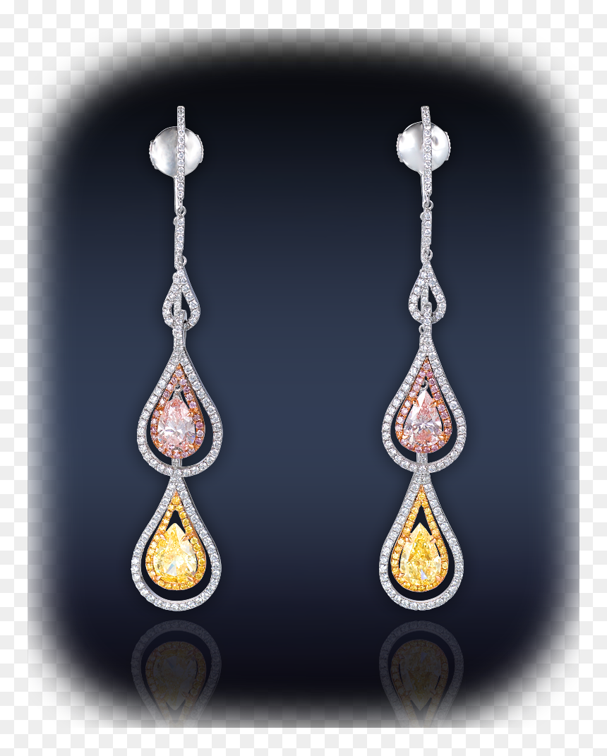 Earrings, HD Png Download - dripping diamond png