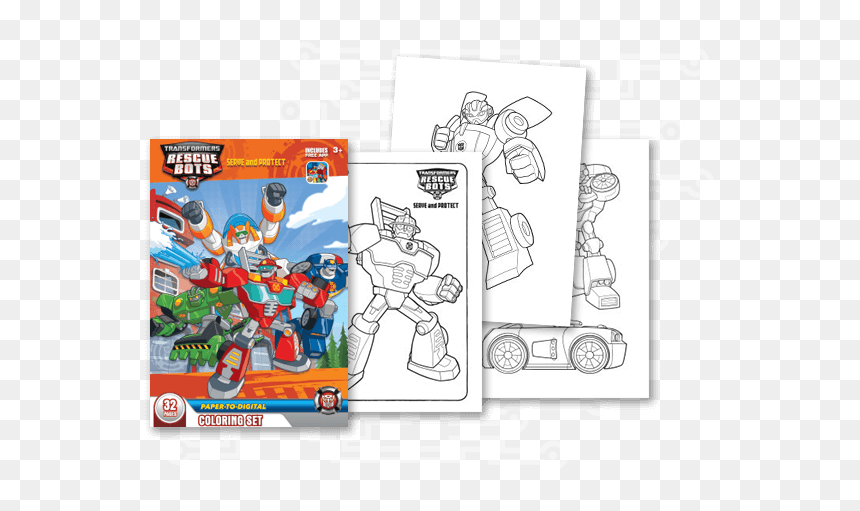 Coloring Book, HD Png Download - rescue bots png