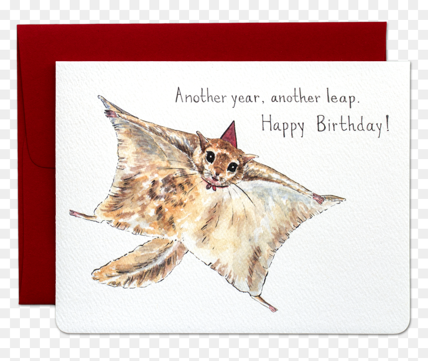 Flying Squirrel Birthday Card, HD Png Download - bob ross afro png