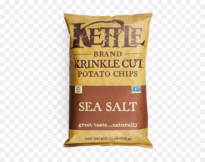 Kettle Krinkle Cut Potato Chips, HD Png Download - sea salt png