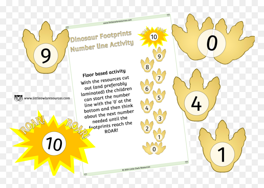 Illustration, HD Png Download - dinosaur footprints png