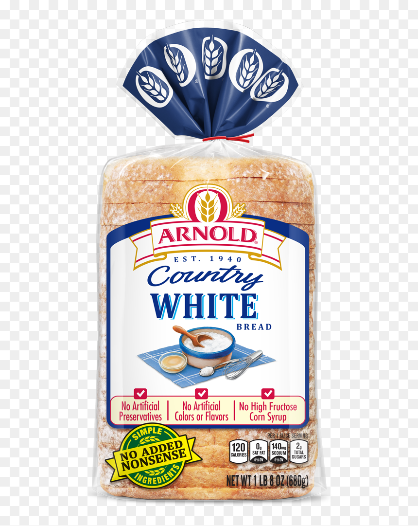 Arnold Country White Bread, HD Png Download - white bread png