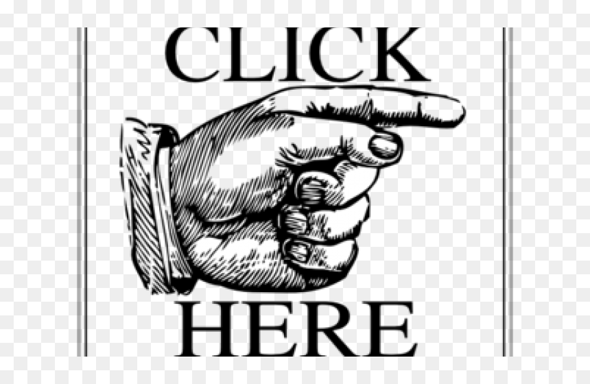 Pointing Finger Clip Art, HD Png Download - click finger png