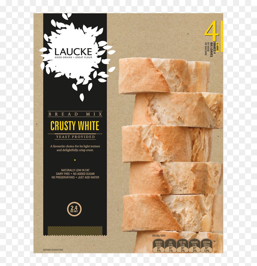 Laucke Bread Mix, HD Png Download - white bread png