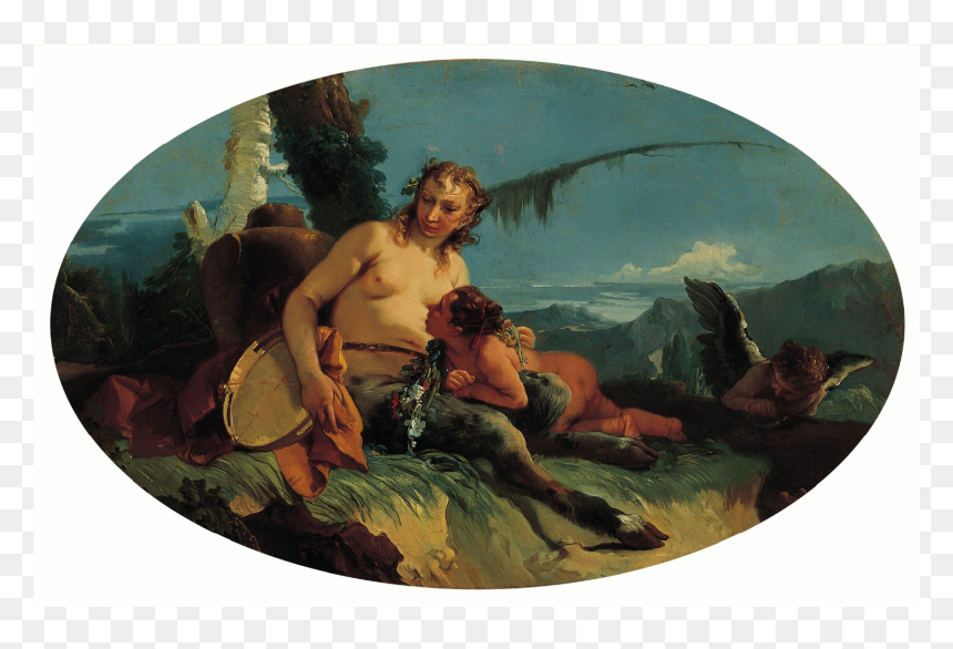 Greek Satyr And Nymph, HD Png Download - tambourine png