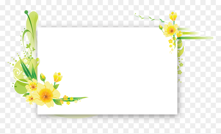 Flower Frame For Text, HD Png Download - flower cross png