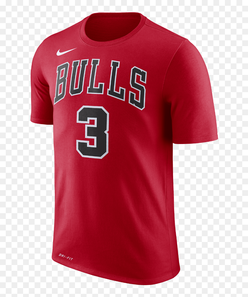 Nike Chicago Bulls T Shirt, HD Png Download - dwyane wade bulls png