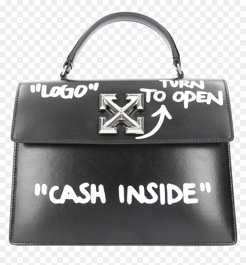 Off White Handbag, HD Png Download - bag of cash png